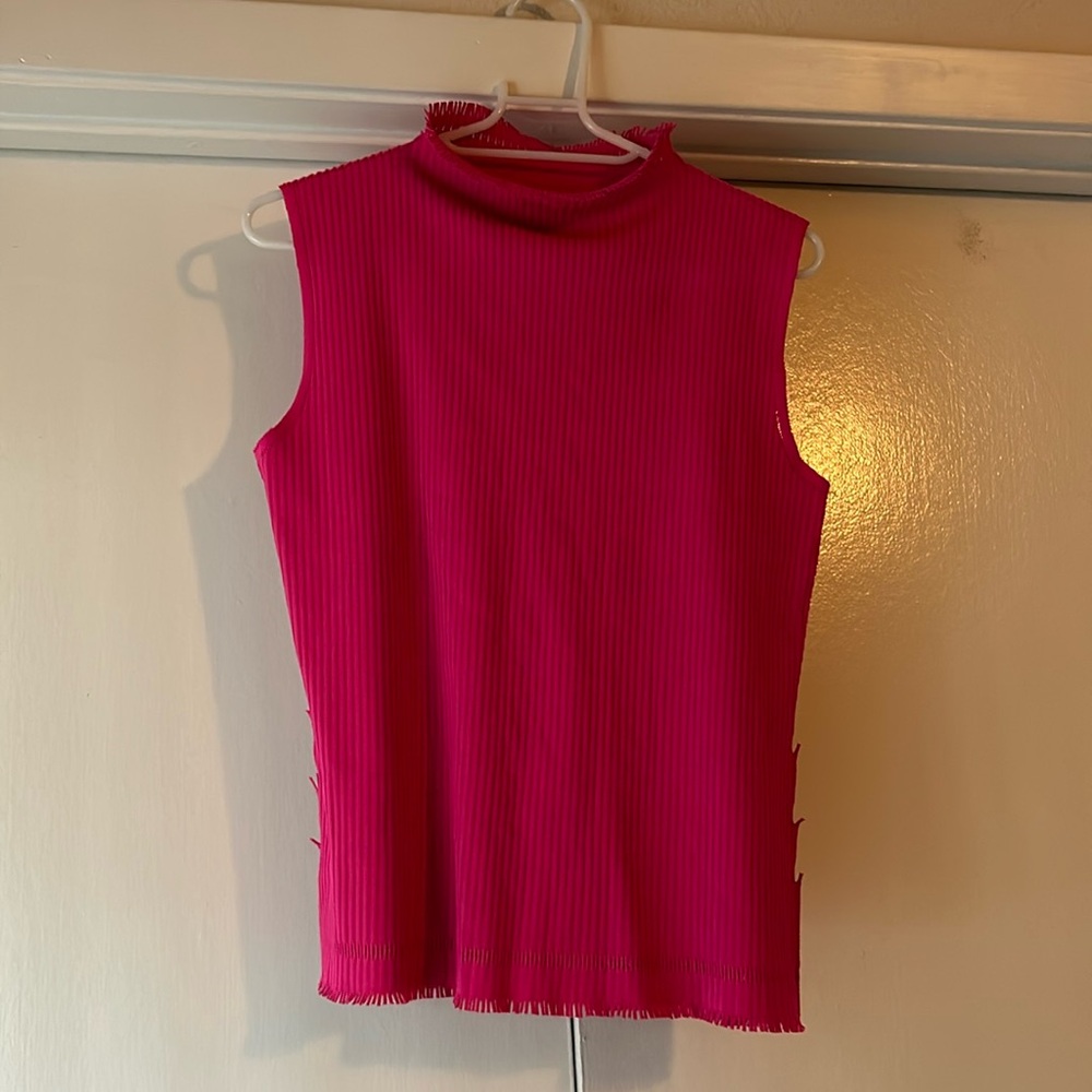 Issey Miyake pleats please top mock neck